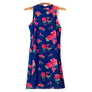 Floral Crepe Shift Mini Dress